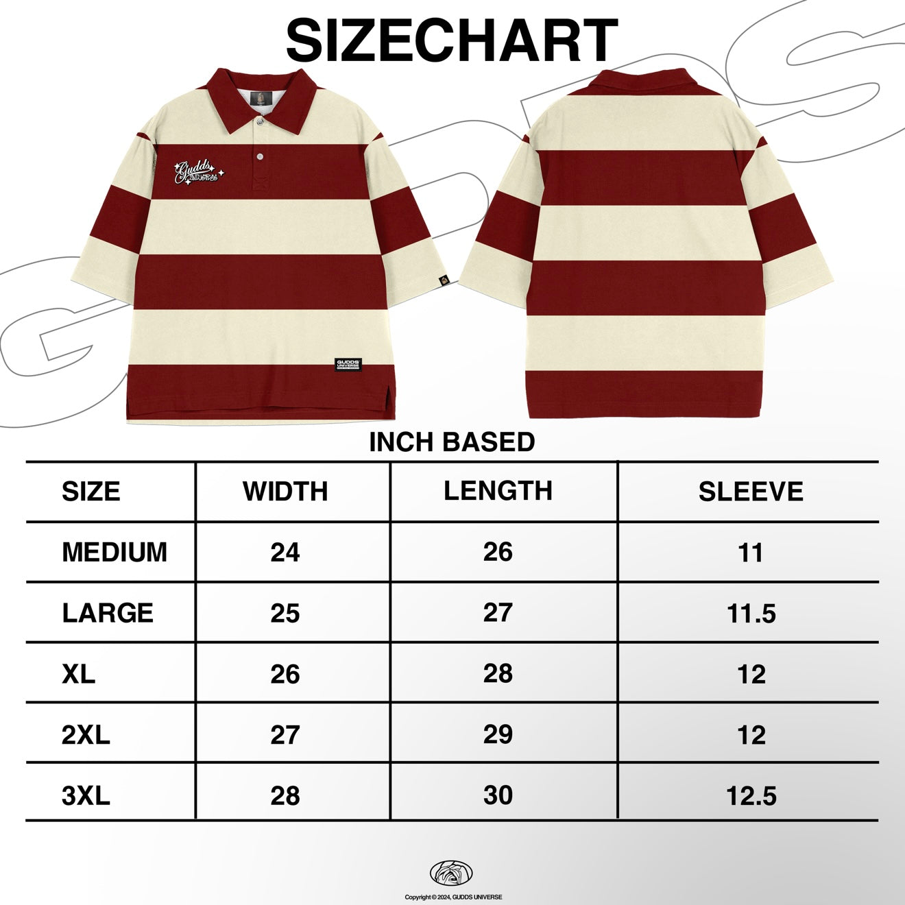 GUDDS UNIVERSE - POLO “NEAT STRIPES” COLLECTION