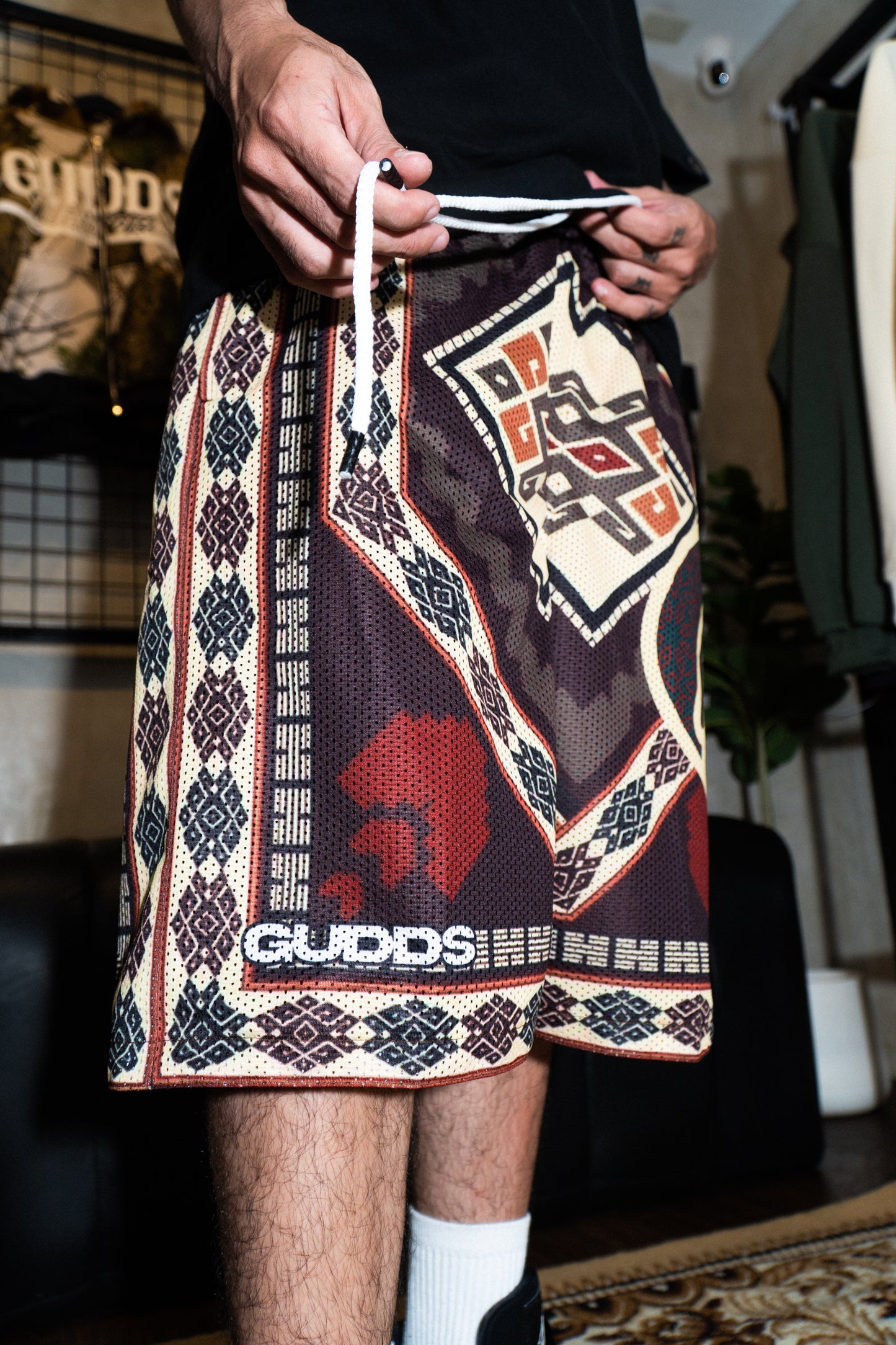 GUDDS UNIVERSE - “PERSIAN RUG” MESH SHORT