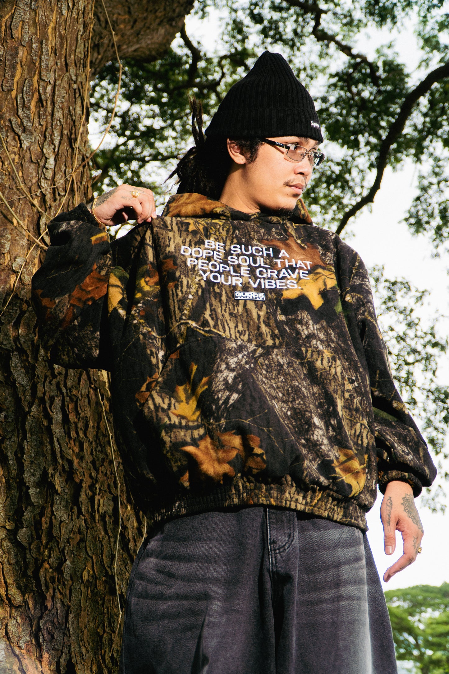 GUDDS UNIVERSE - “BLACK REALTREE DOPE” HOODIE