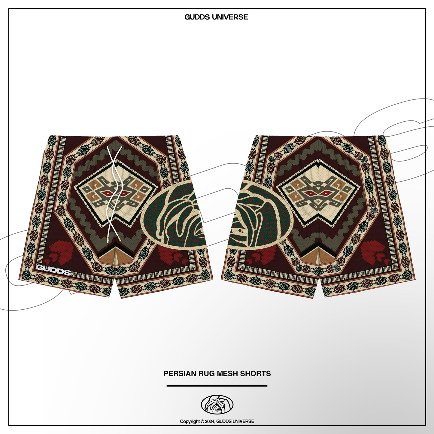 GUDDS UNIVERSE - “PERSIAN RUG” MESH SHORT
