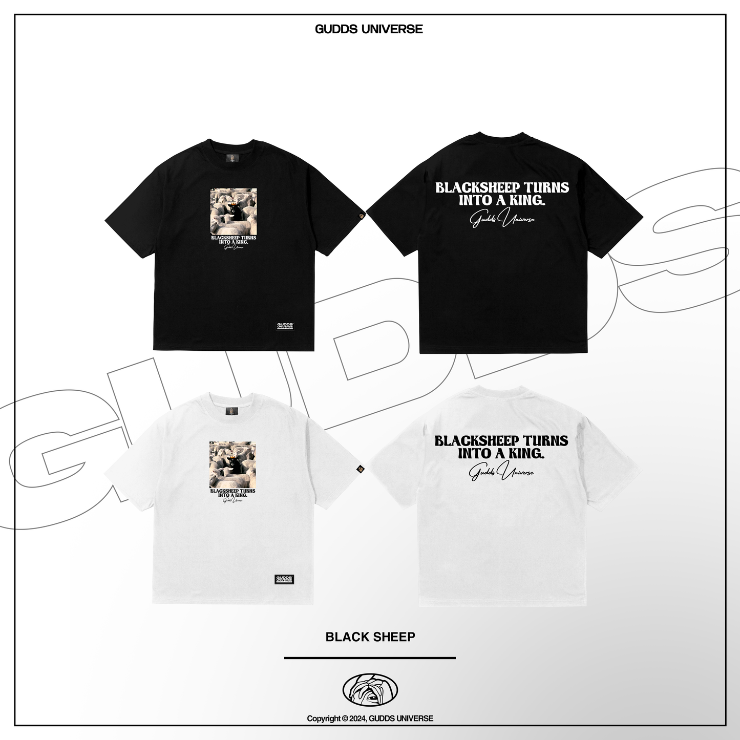 GUDDS UNIVERSE - “BLACK SHEEP” GRAPHIC TEE