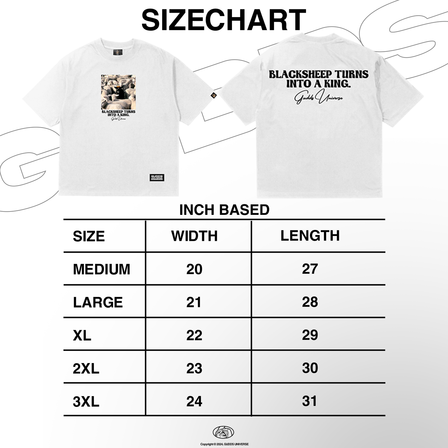 GUDDS UNIVERSE - “BLACK SHEEP” GRAPHIC TEE
