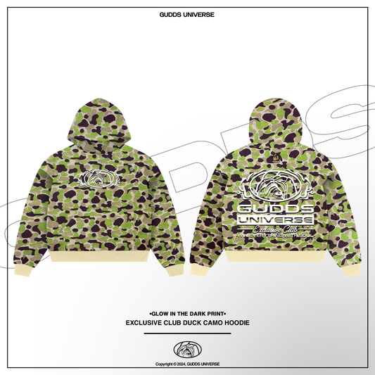 GUDDS "EXCLUSIVE CLUB" VIBRANT CAMO HOODIE