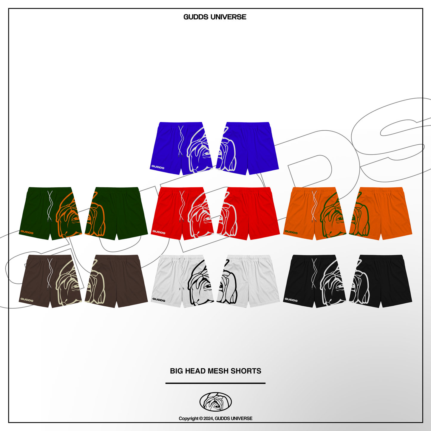 GUDDS "BIG HEAD" OG LOGO MESH SHORT