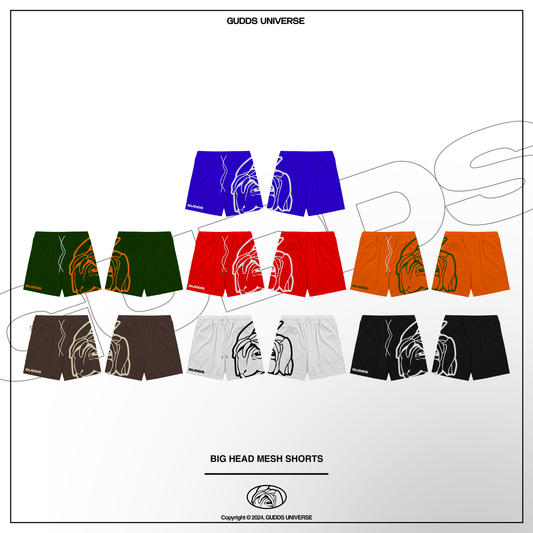 GUDDS "BIG HEAD" OG LOGO MESH SHORT