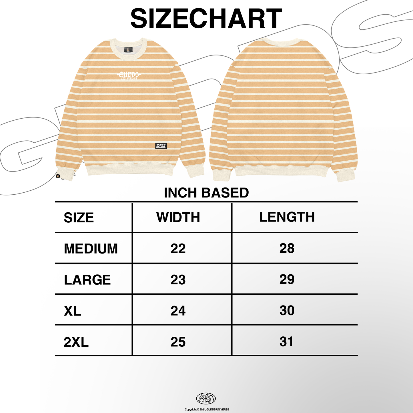 GUDDS "STRIPE SERIES" CREWNECK