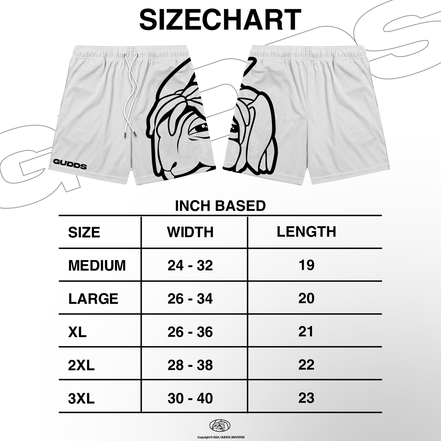 GUDDS "BIG HEAD" OG LOGO MESH SHORT