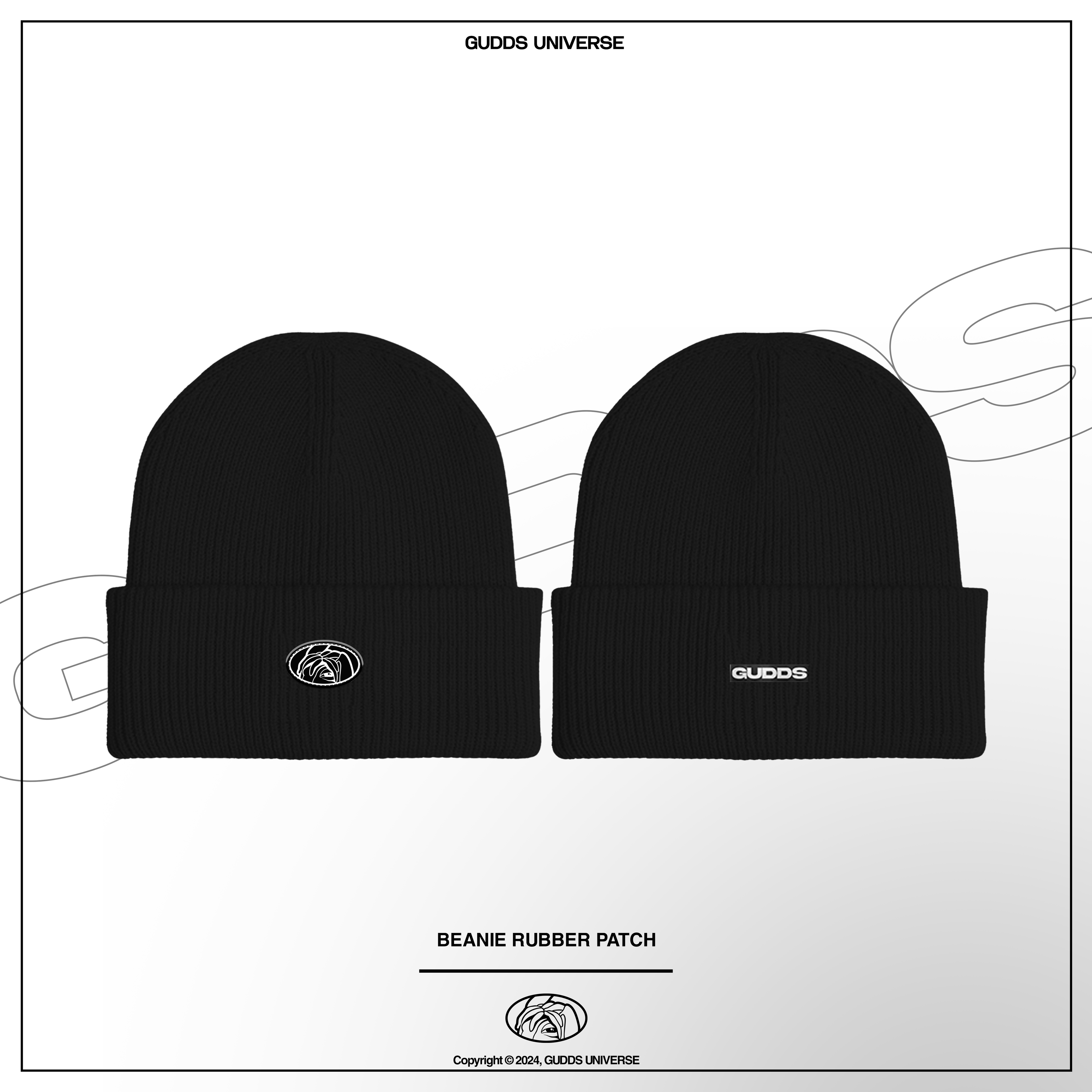 “RUBBER PATCH” BEANIE WITH OVAL LOGO