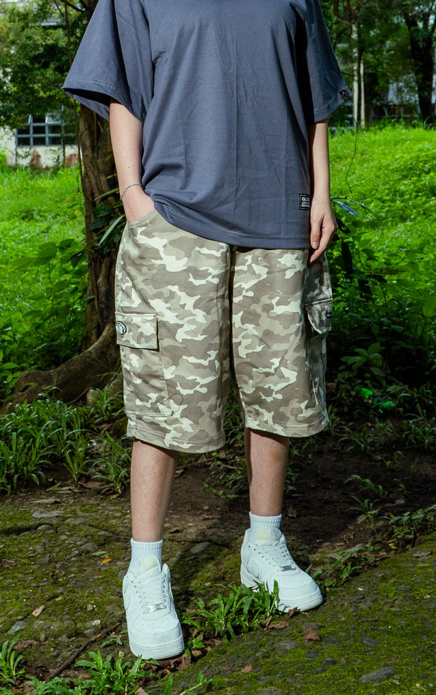 “CAMOU CARGO” SHORTS BAGGY FIT