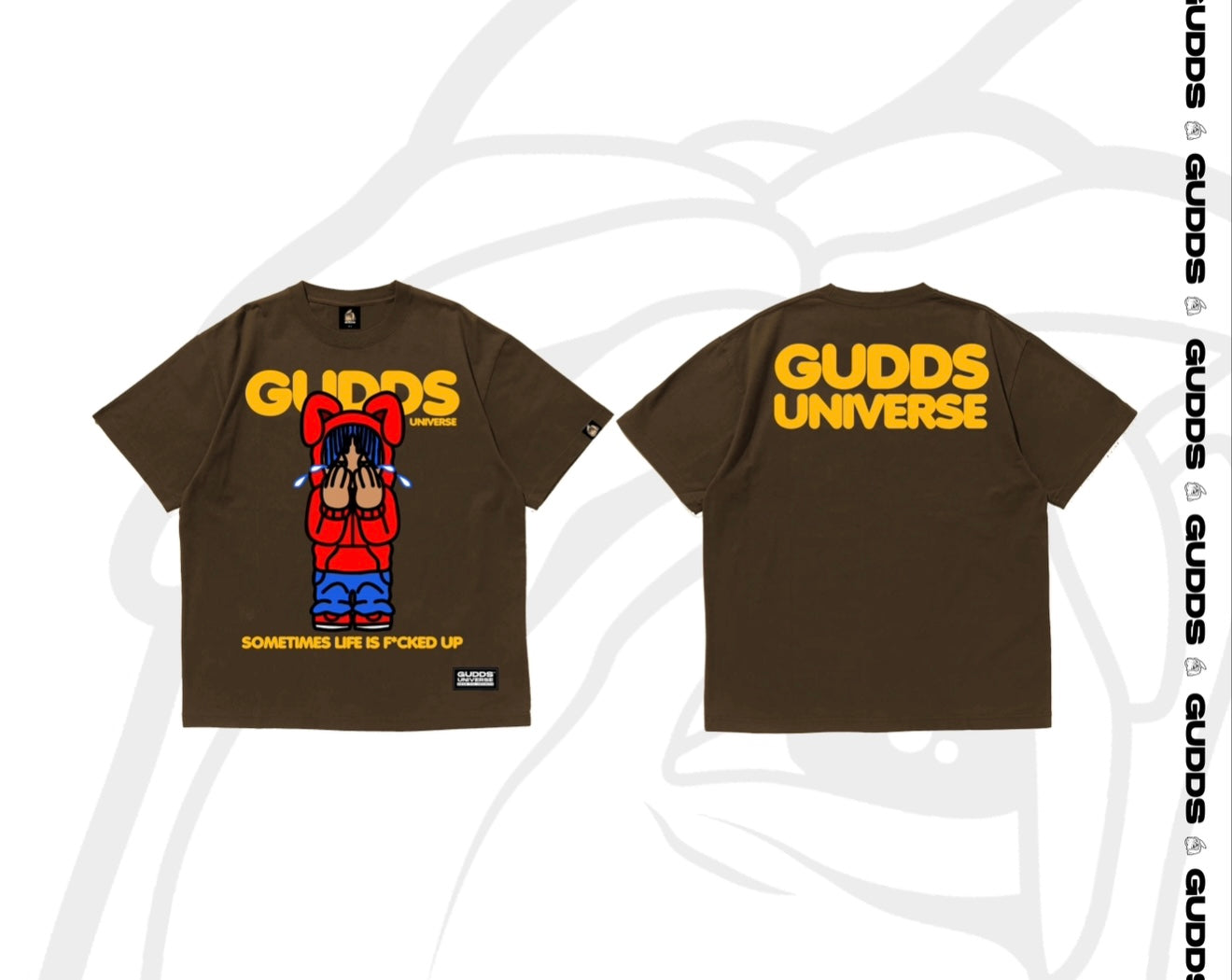 GUDDS UNIVERSE - “SLIFU” GRAPHIC TEE (BROWN)