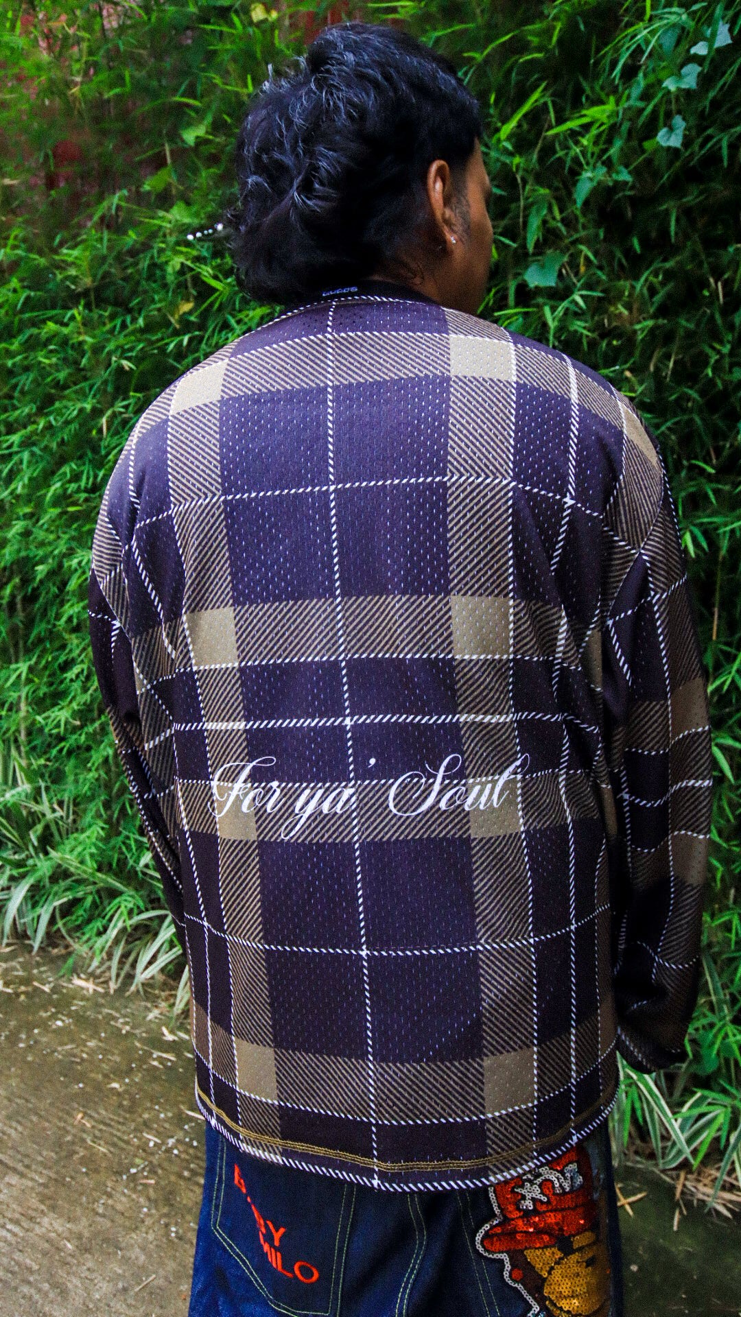 “PLAID FULL MESH” LONGSLEEVES