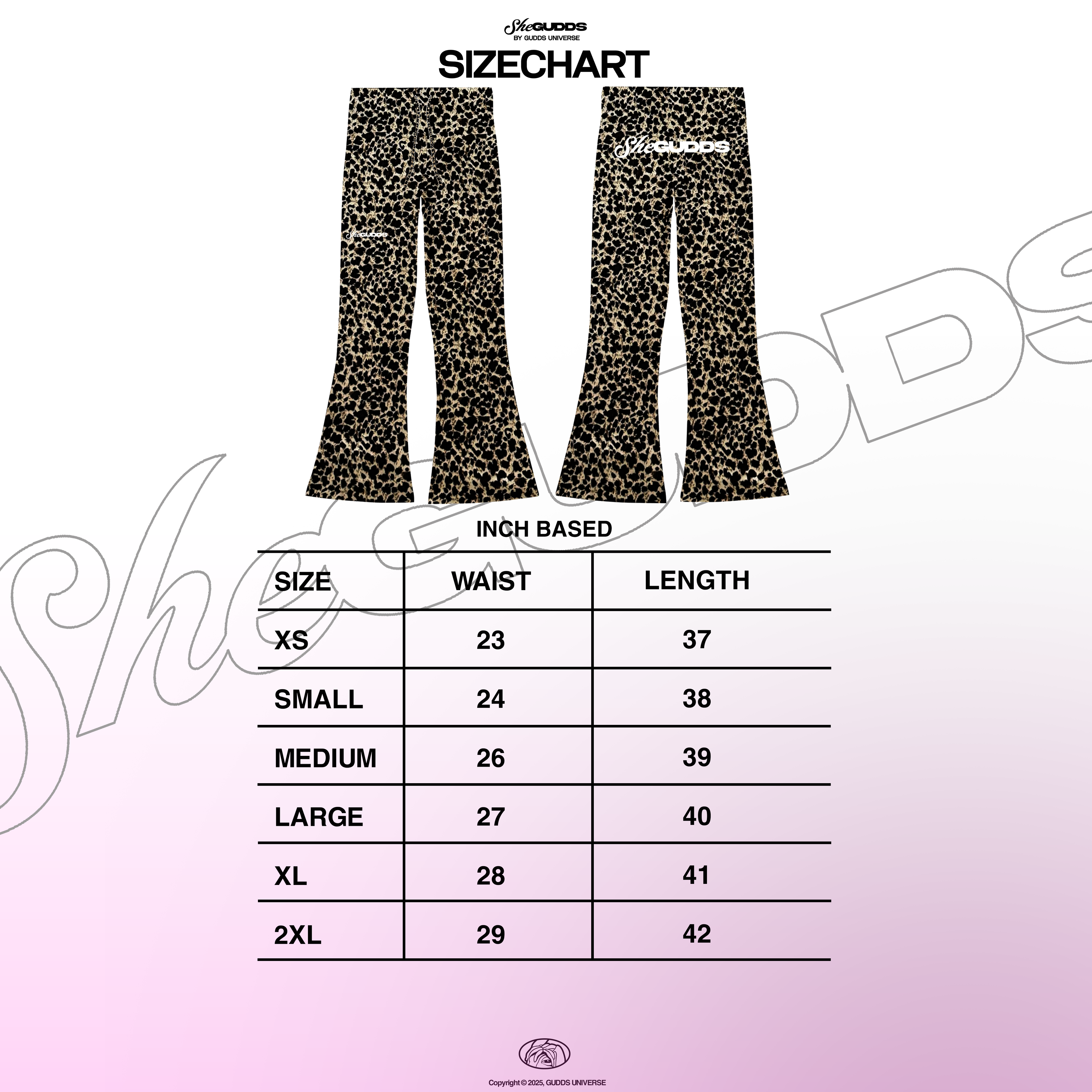 SheGUDDS - “COZY” LEOPARD COUTURE FLARE PANTS