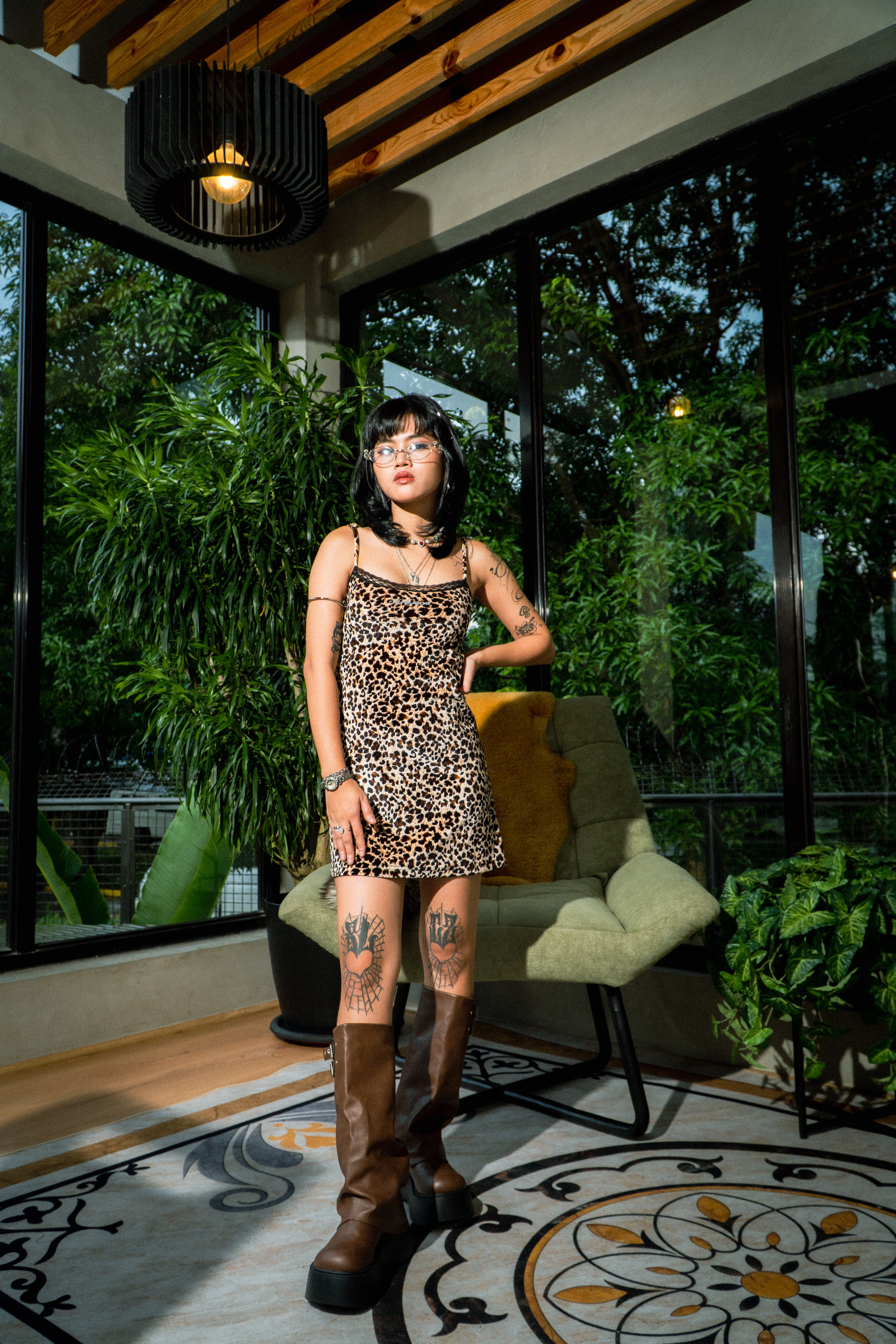 SheGUDDS - “SPAGHETTI” LEOPARD DRESS