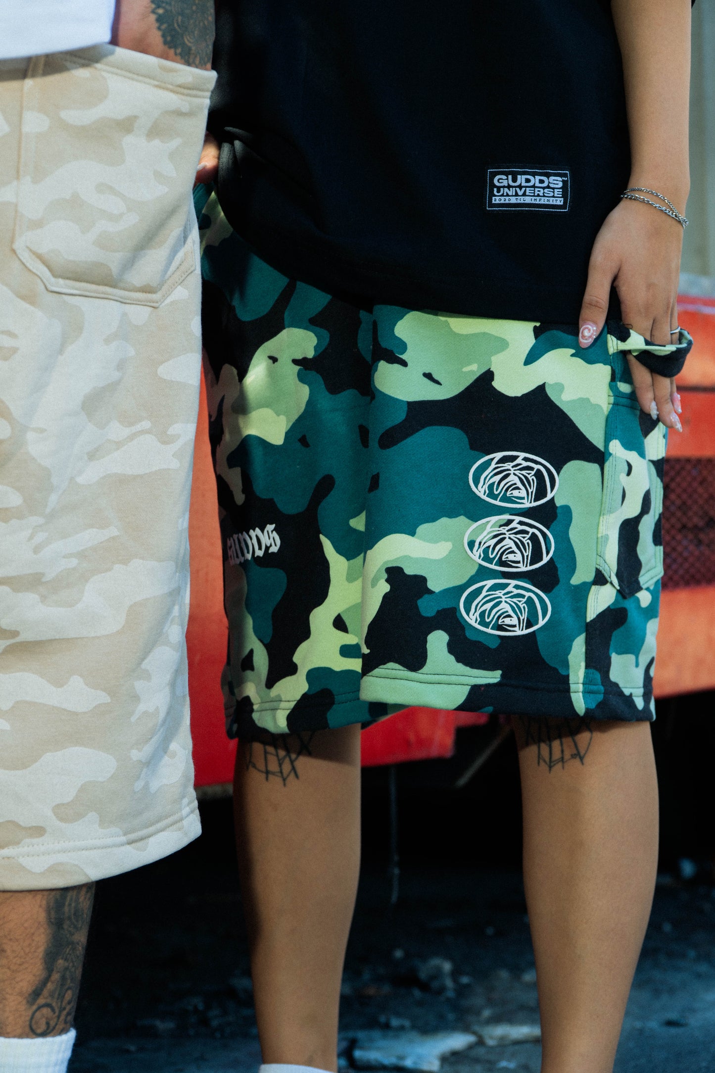 GUDDS - "CARPENTER SWEATJORTS" CAMO (LIMITED PIECES ONLY)
