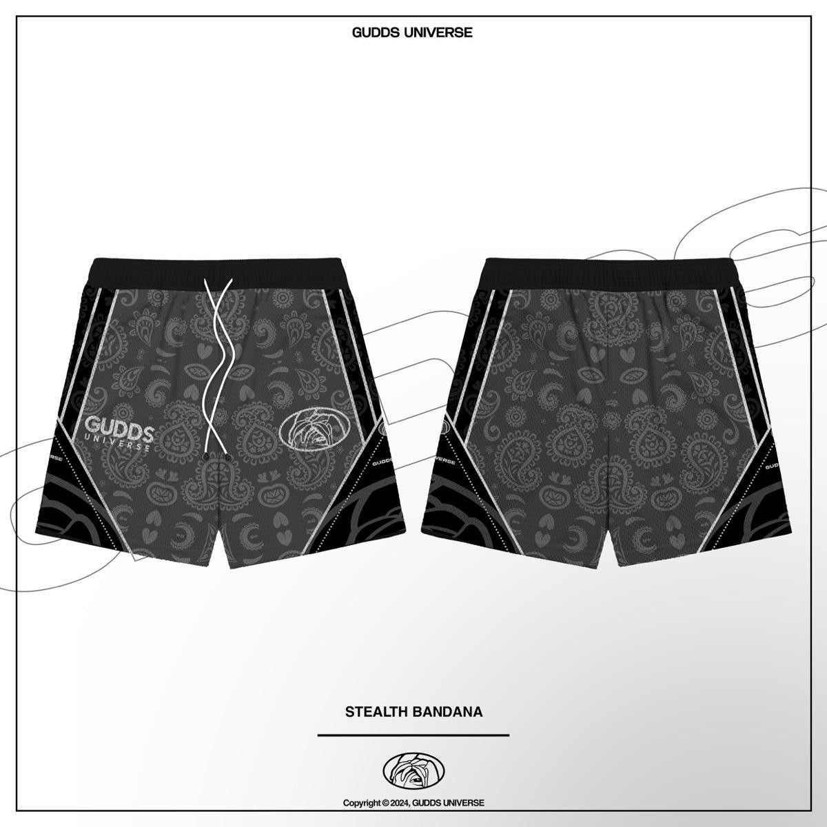 GUDDS UNIVERSE - "STEALTH BANDANA" MESH SHORT