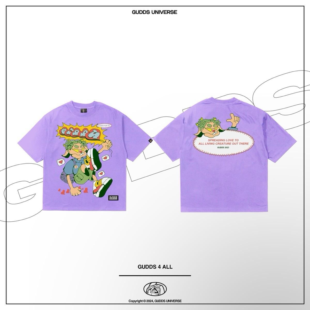 GUDDS UNIVERSE "GUDDS FOR ALL" GRAPHIC TEE