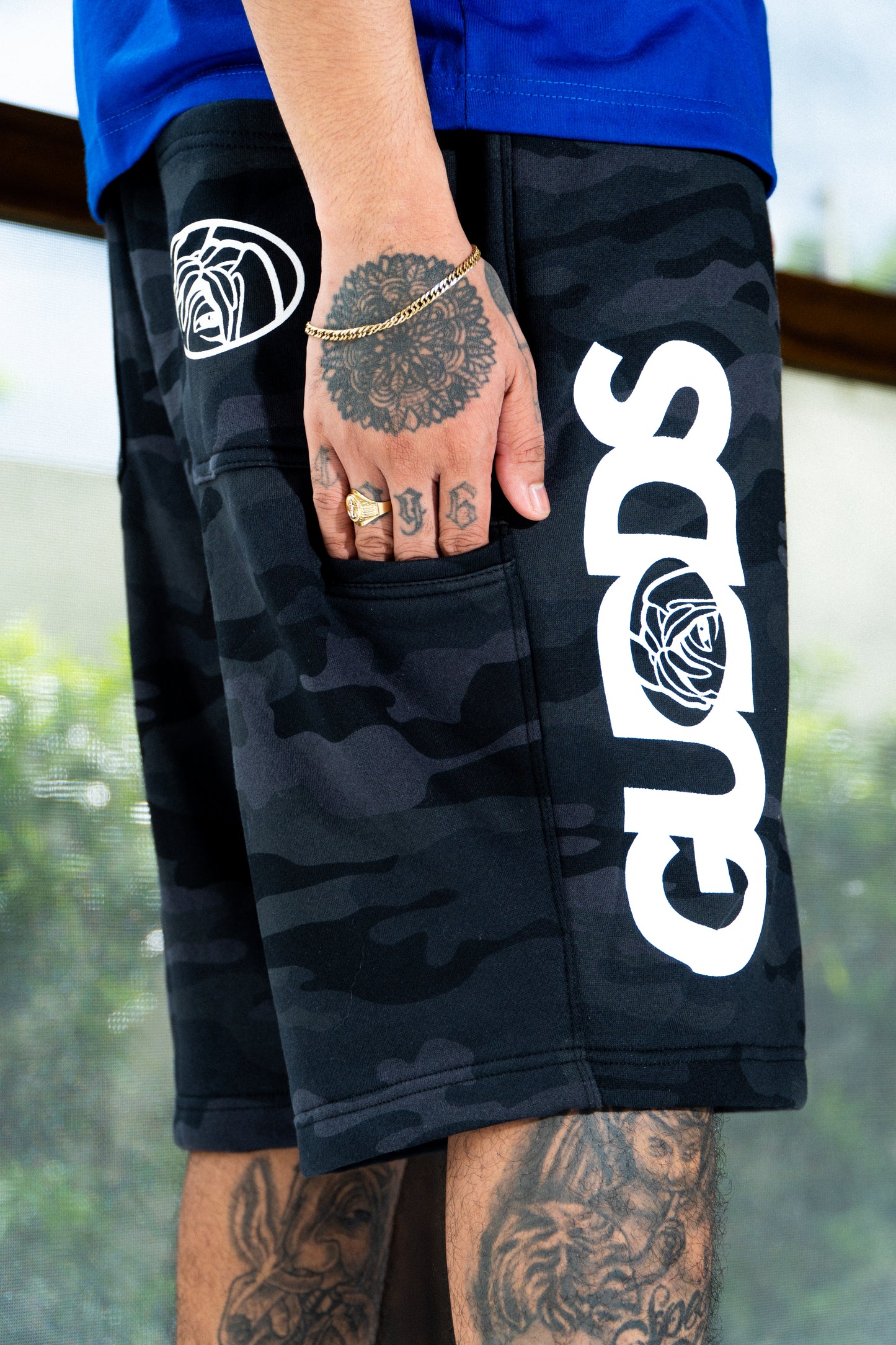 GUDDS UNIVERSE - “CAMO” CARPENTER SWEATJORTS
