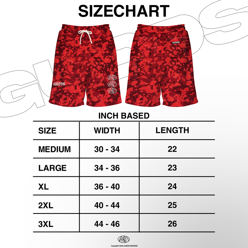 GUDDS - "CARPENTER SWEATJORTS" CAMO (LIMITED PIECES ONLY)