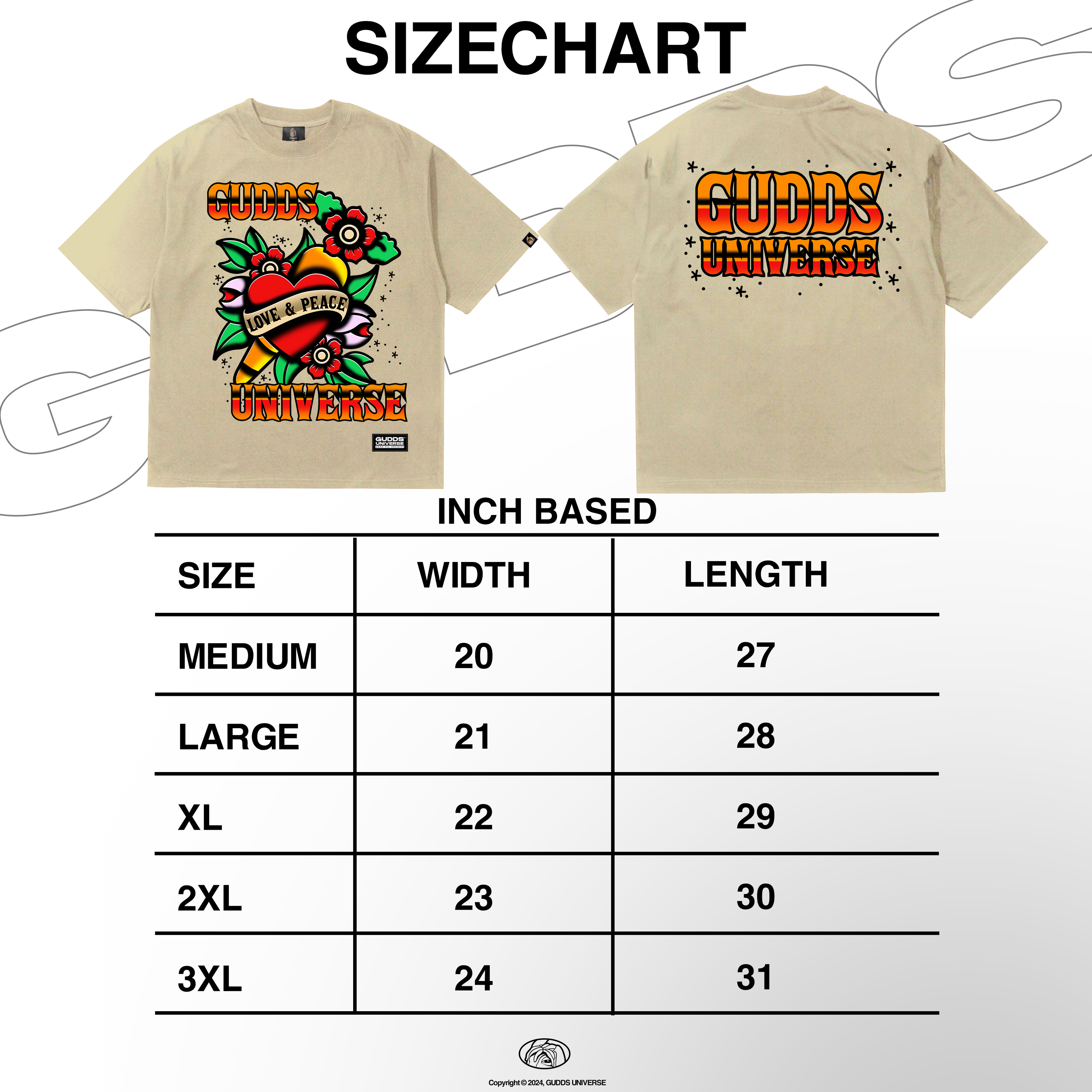 GUDDS UNIVERSE - "CARROT TRAD" GRAPHIC TEE