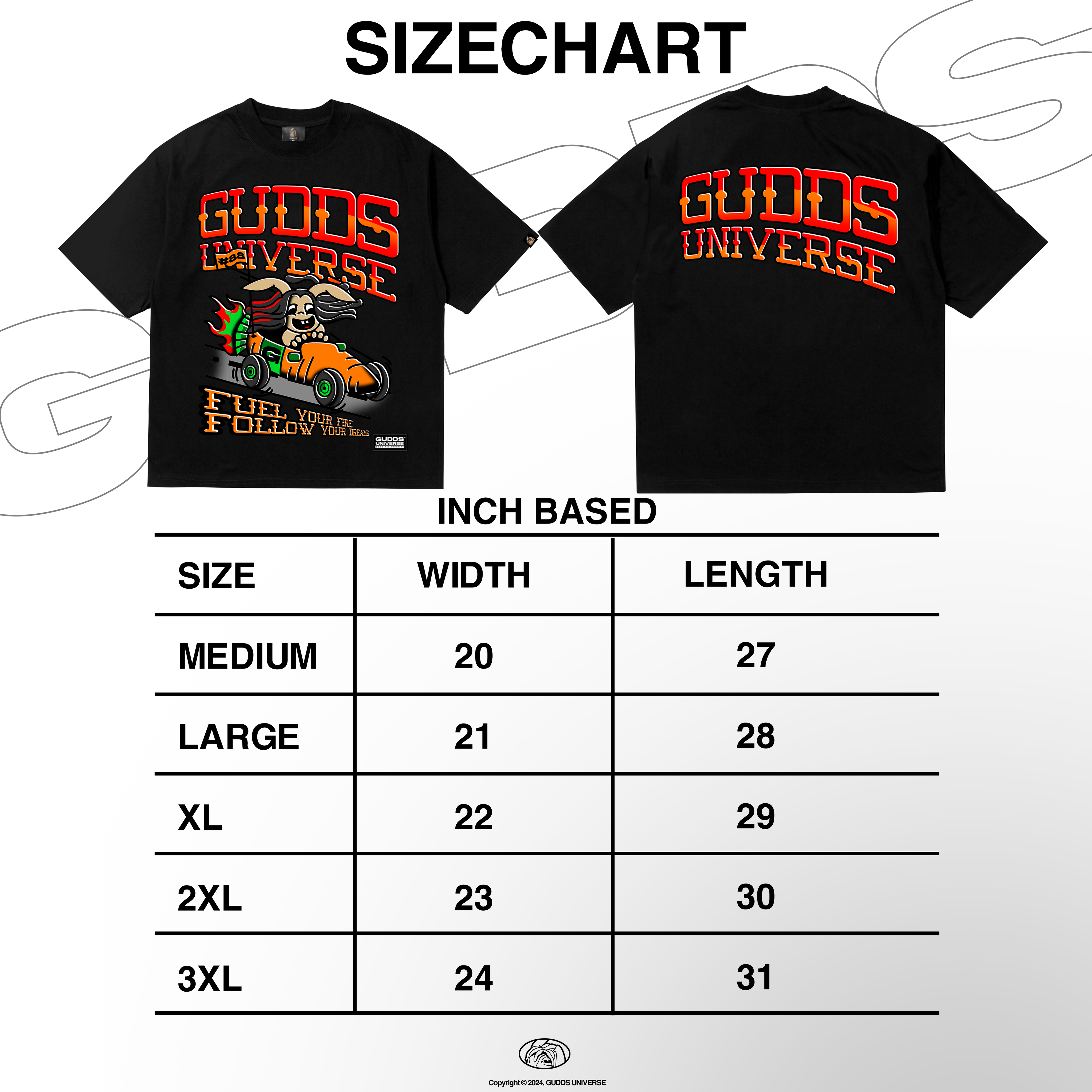 GUDDS UNIVERSE - "CARROT CART" - GRAPHIC TEE
