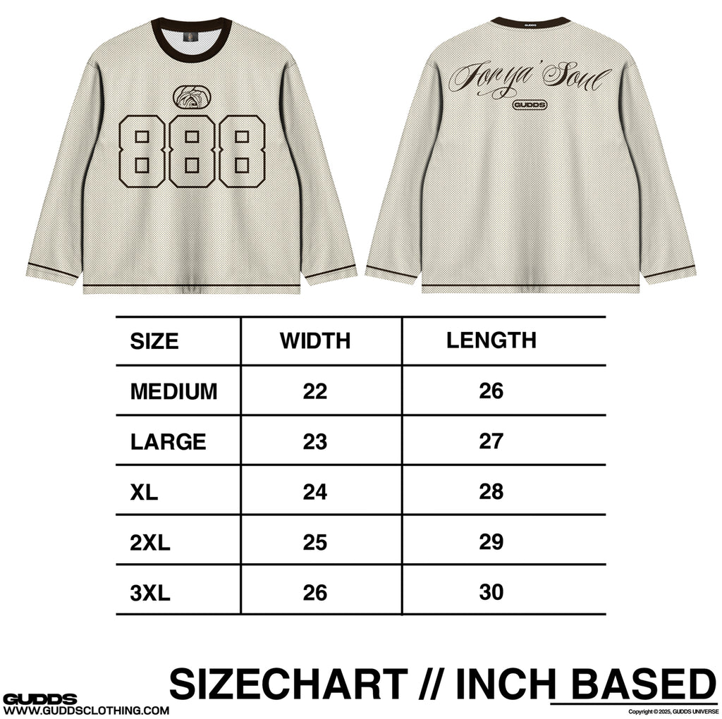 “888 LINING” MESH LONGLEEVES