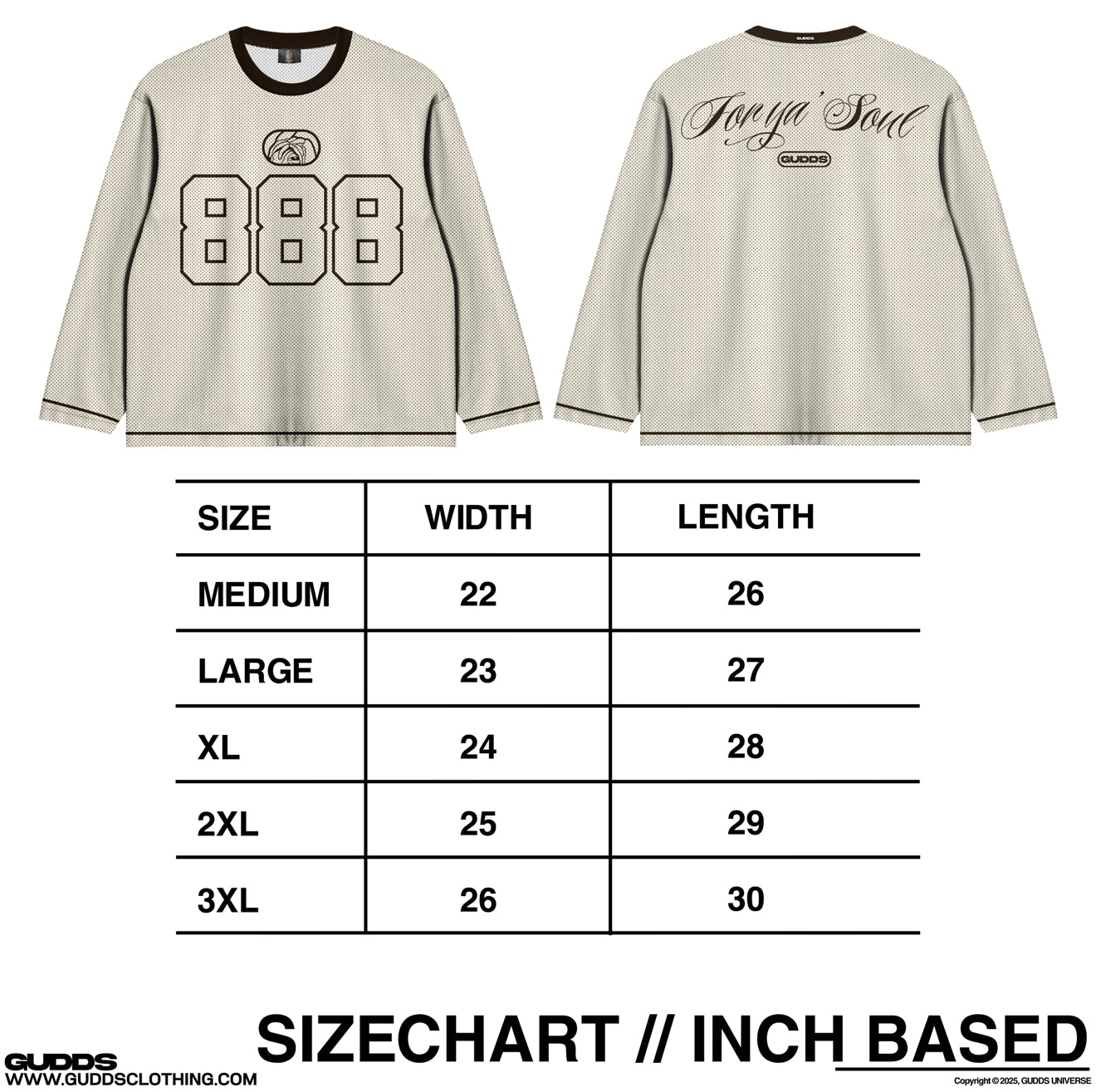 “888 LINING” MESH LONGLEEVES