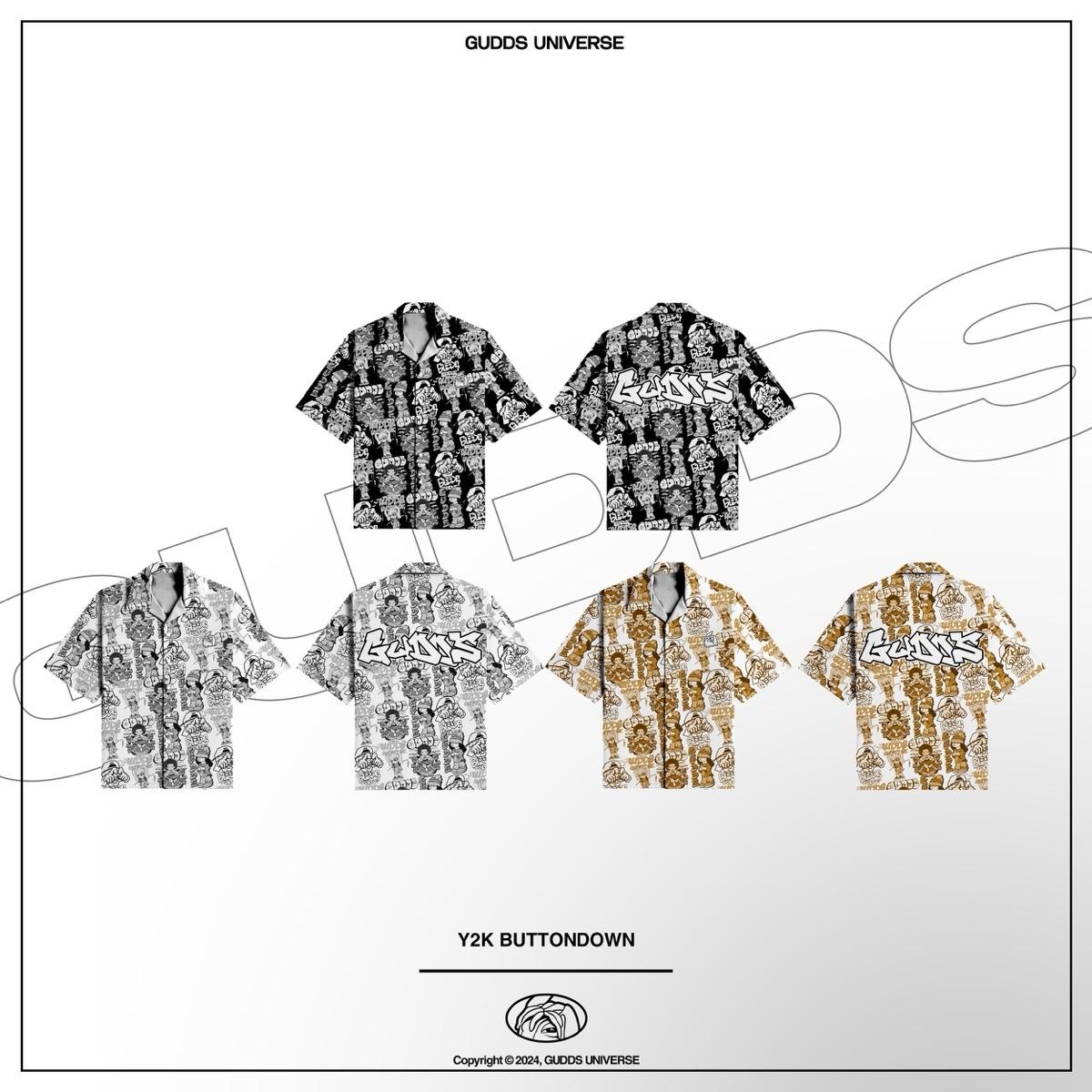 GUDDS UNIVERSE - "BUTTONDOWN" - AOP POLO