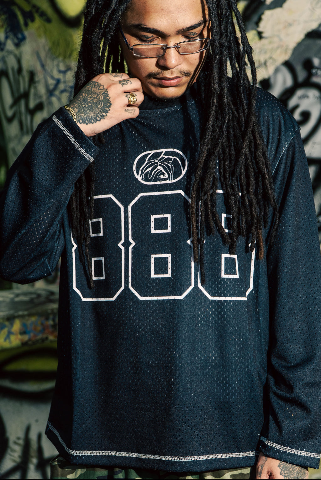 “888 LINING” MESH LONGLEEVES