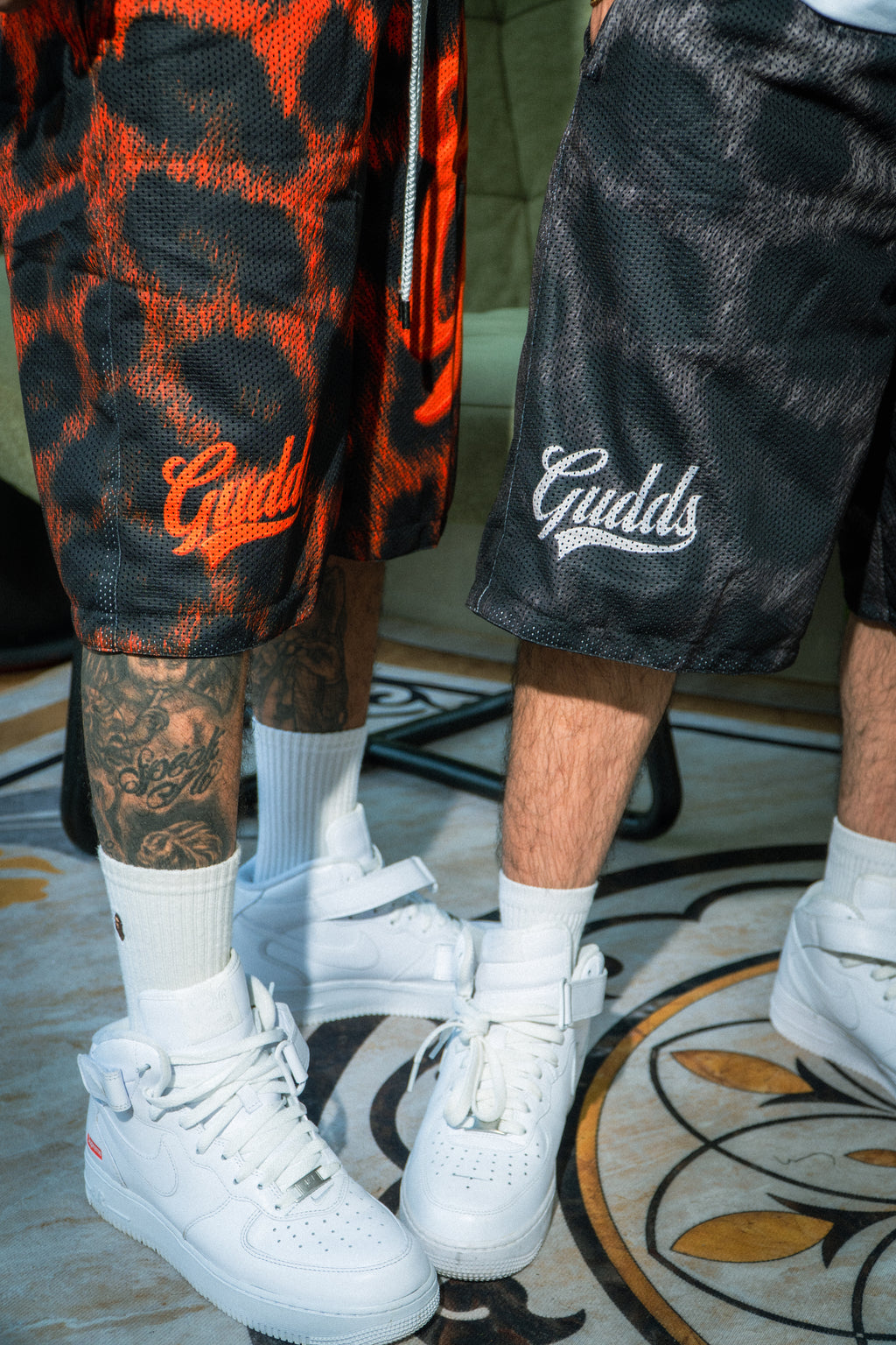 “LEOPARD” MESH SHORTS