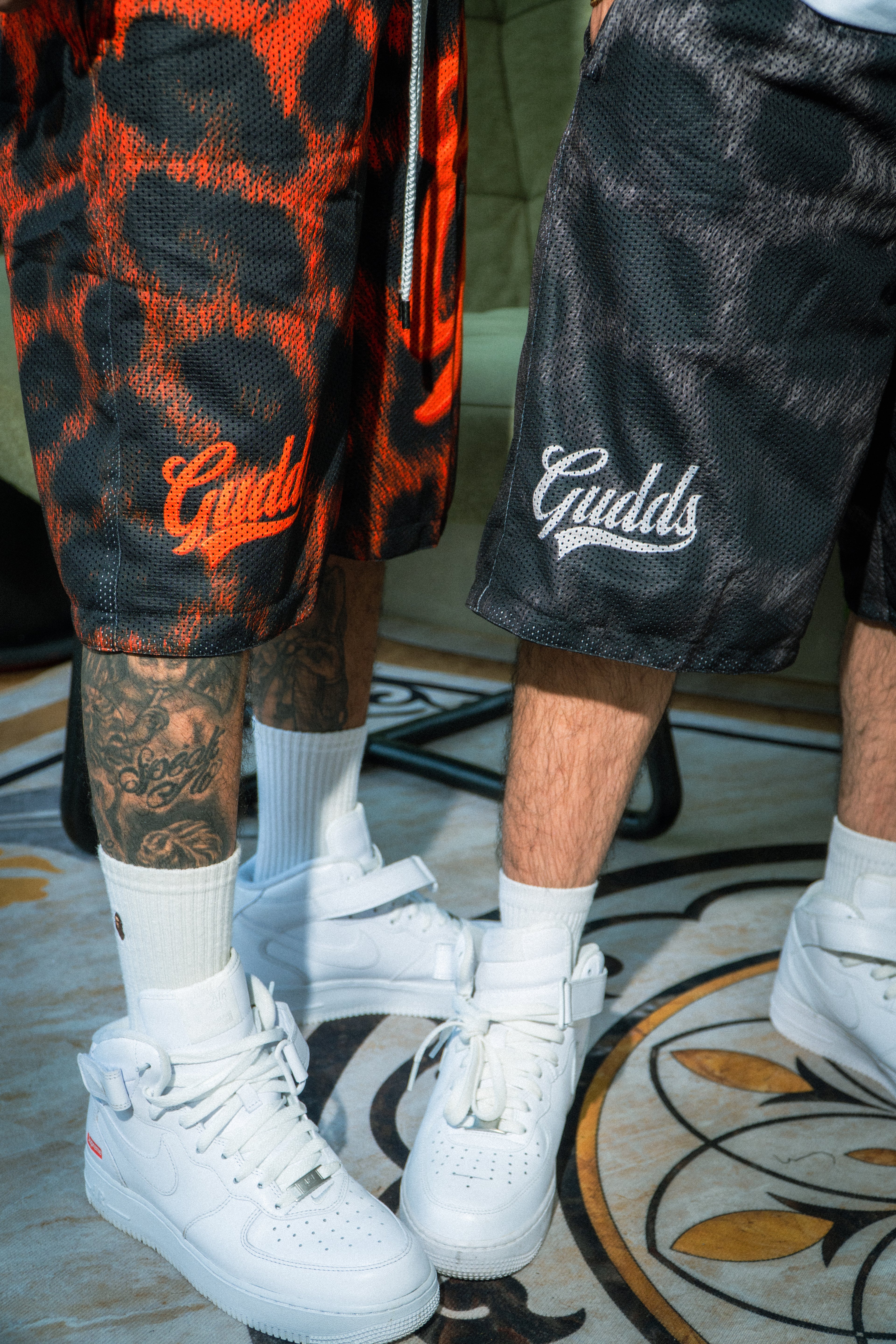 “LEOPARD” MESH SHORTS