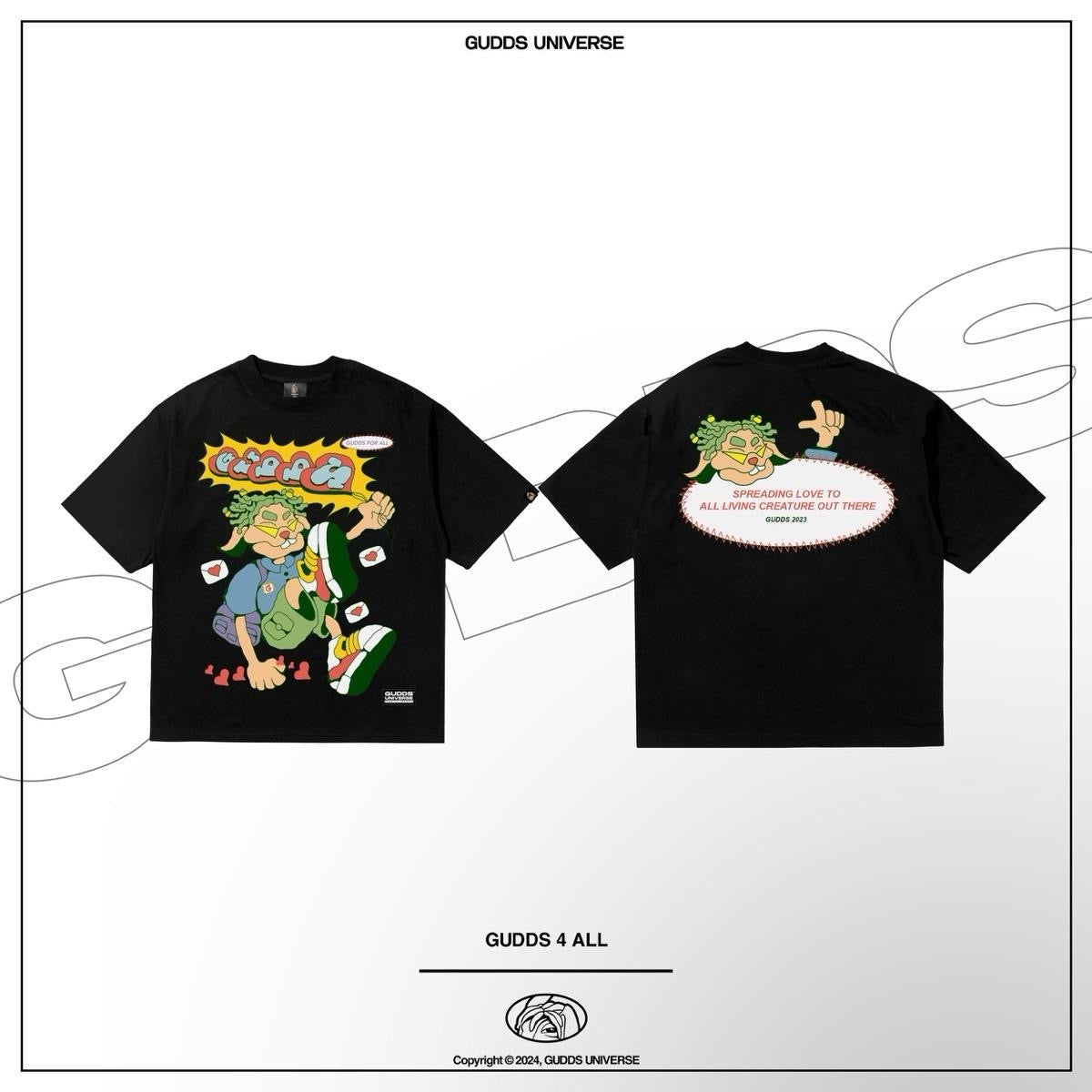 GUDDS UNIVERSE "GUDDS FOR ALL" GRAPHIC TEE