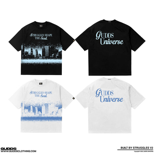 GUDDS UNIVERSE - “BUILT BY STRUGGLES V2” GRAPHIC TEE
