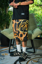 “888 KARAT” MESH SHORT