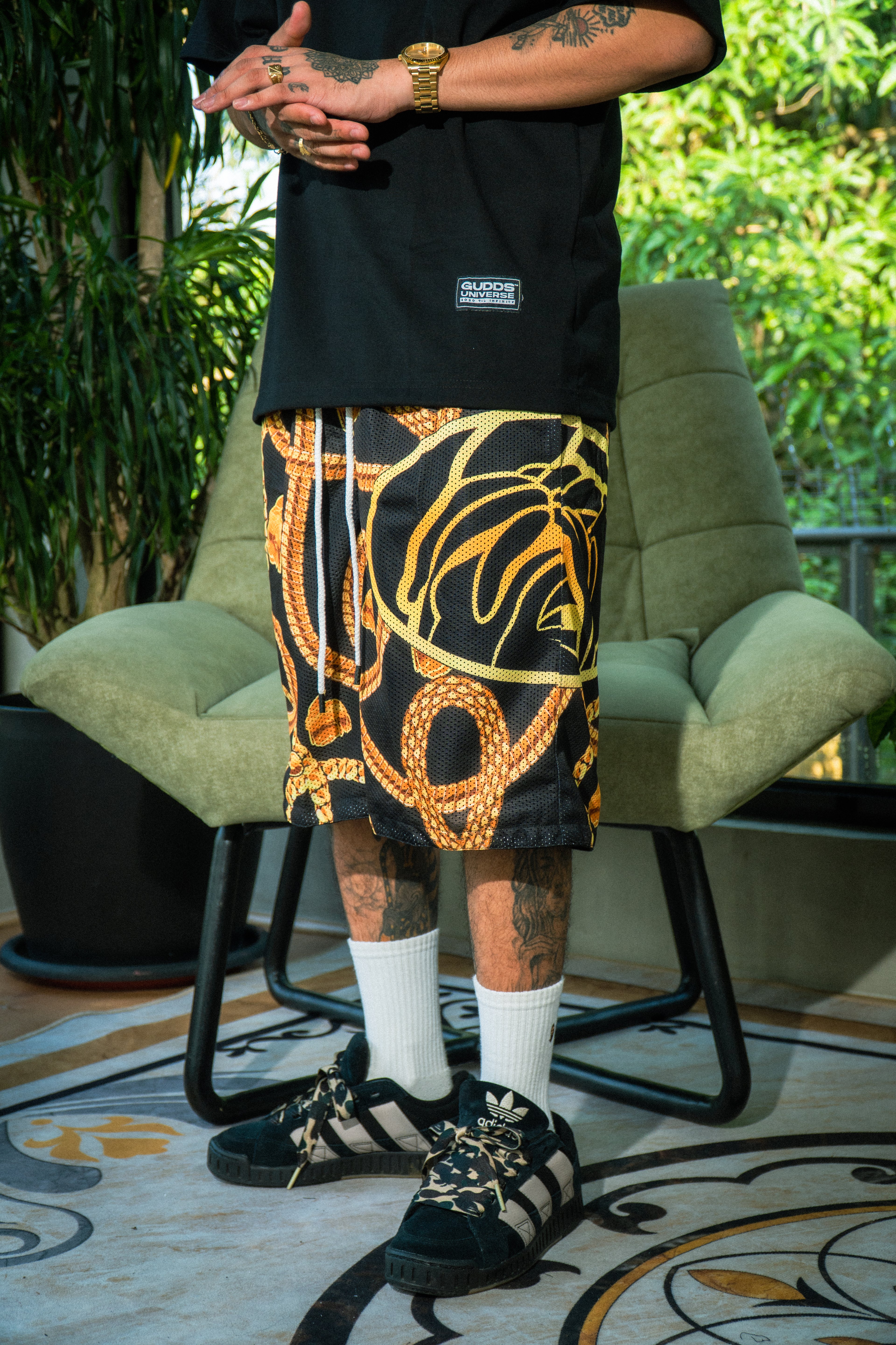 “888 KARAT” MESH SHORT