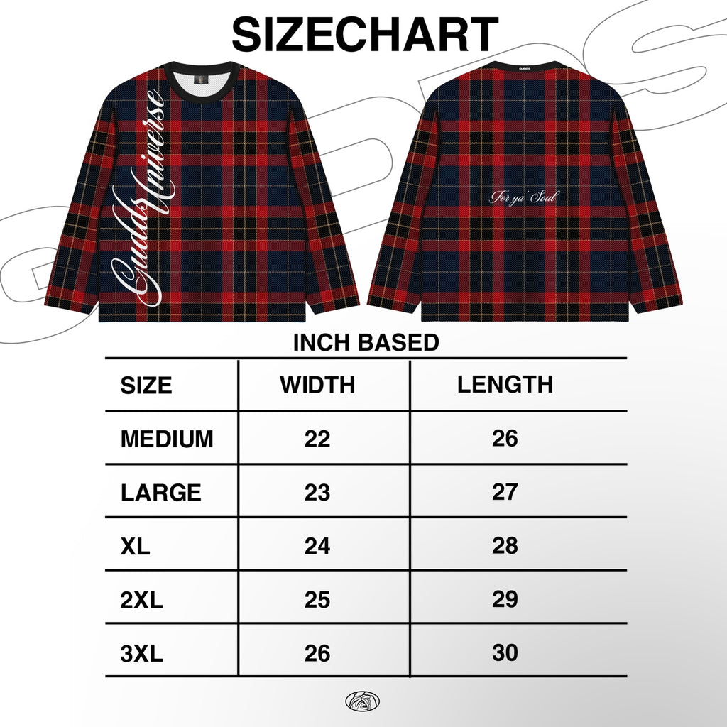 “PLAID FULL MESH” LONGSLEEVES