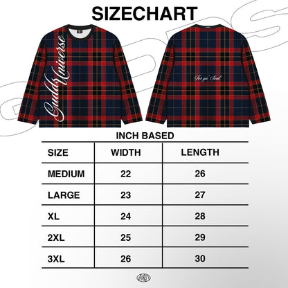 GUDDS UNIVERSE - “PLAID FULL MESH” LONGSLEEVES