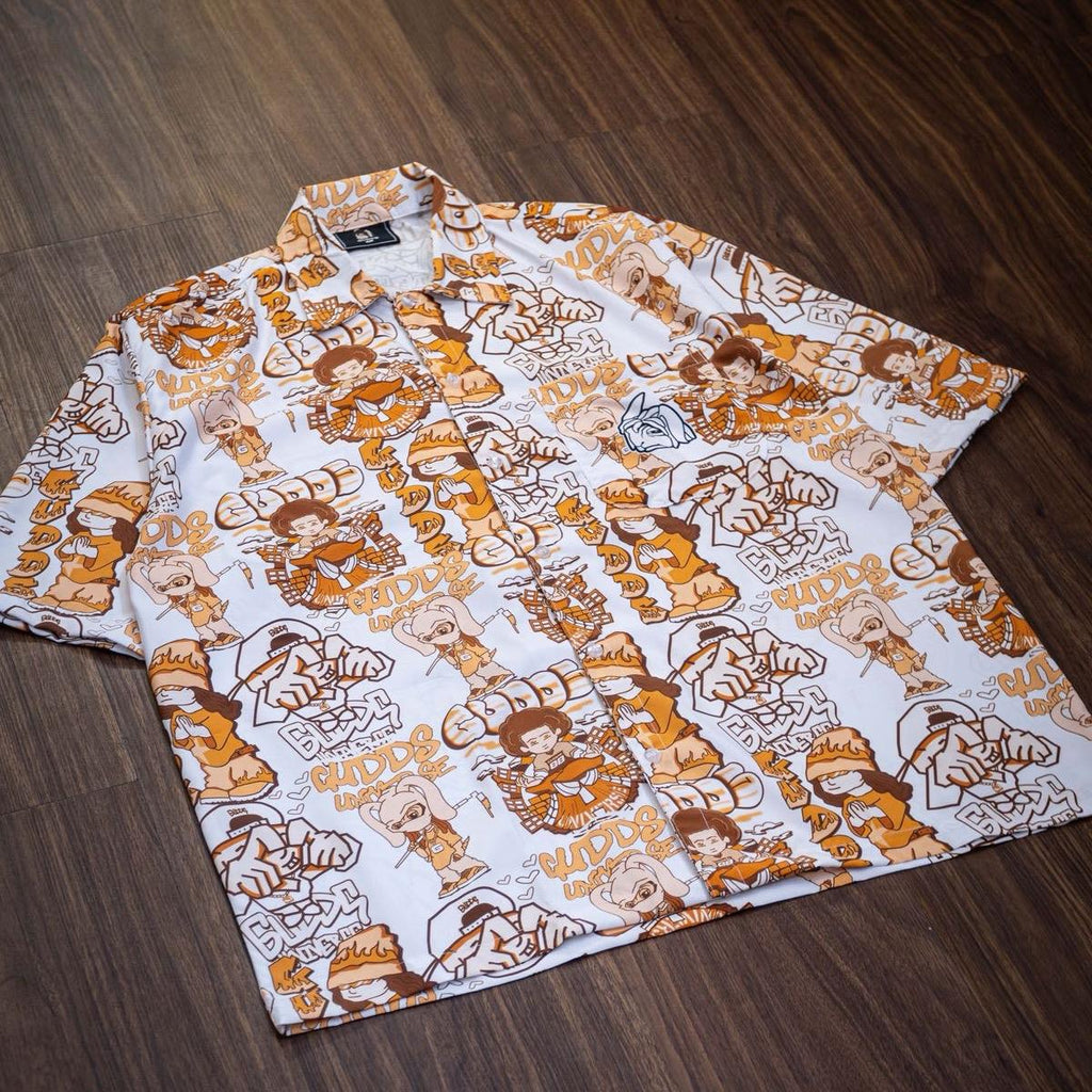 GUDDS UNIVERSE - "BUTTONDOWN" - AOP POLO