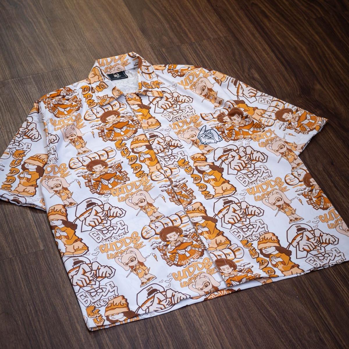 GUDDS UNIVERSE - "BUTTONDOWN" - AOP POLO