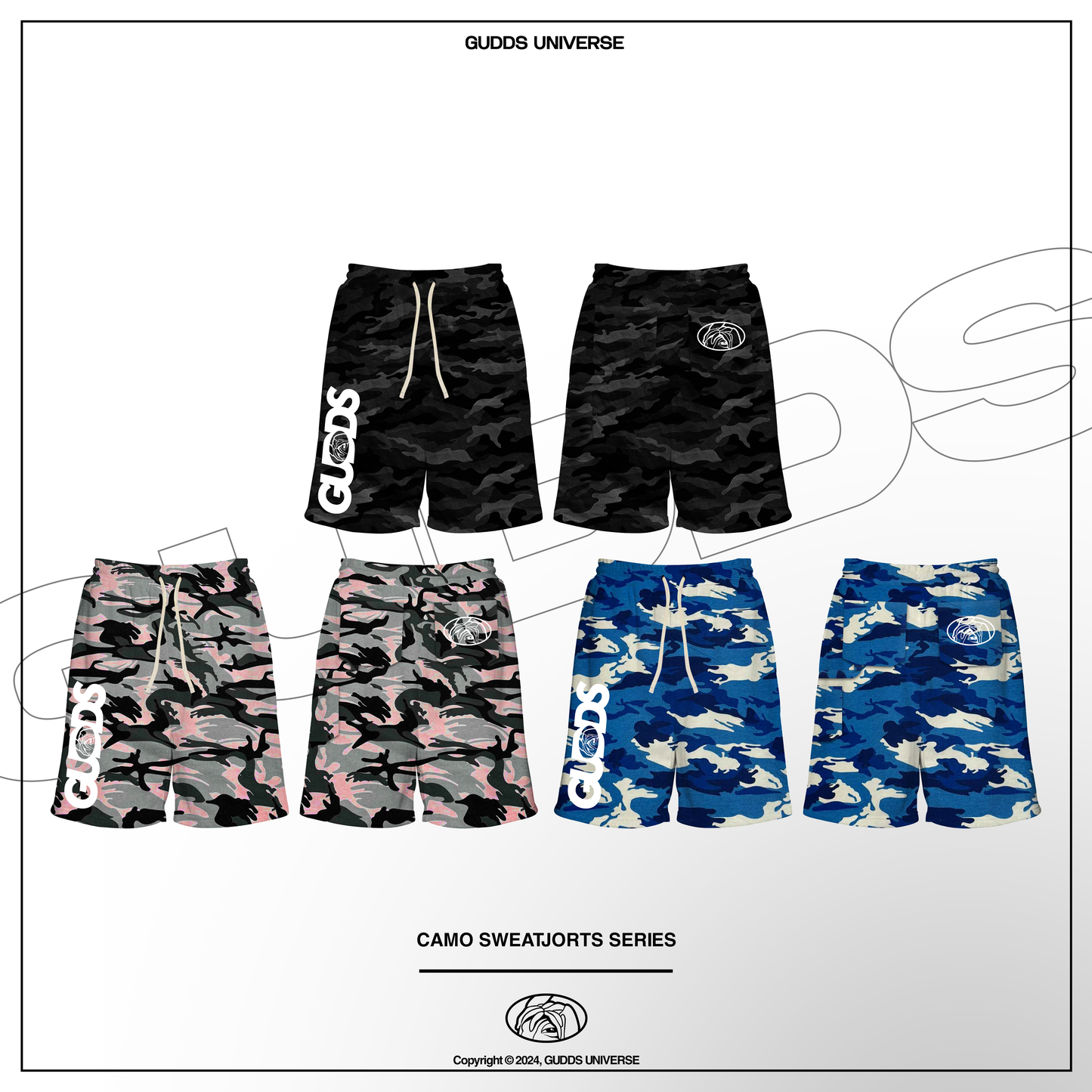 GUDDS UNIVERSE - “CAMO” CARPENTER SWEATJORTS