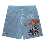 “DENIM” MESH SHORTS