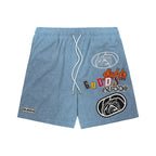 “DENIM” MESH SHORTS