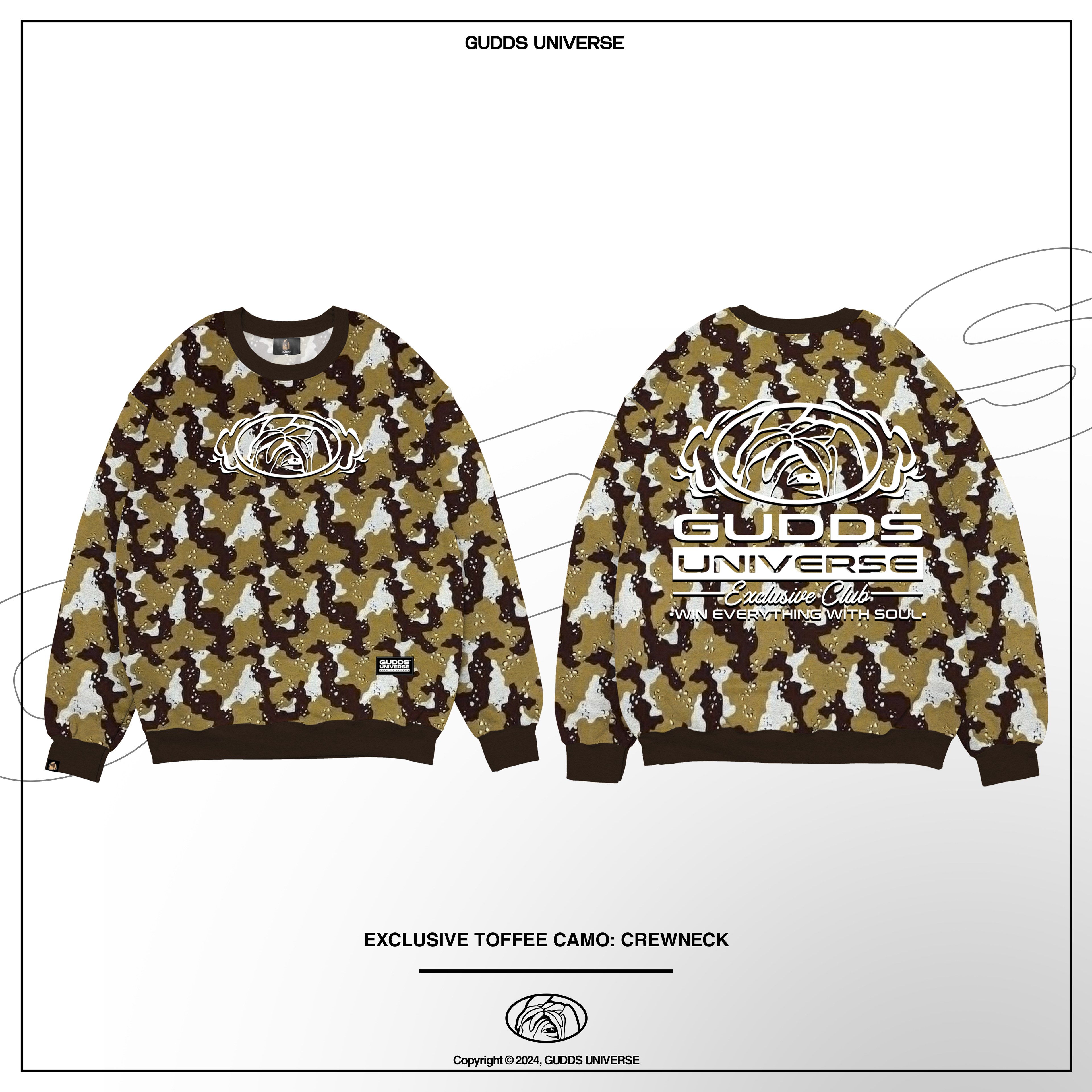GUDDS - "EXCLUSIVE TOFFEE" CAMO (CREWNECK)