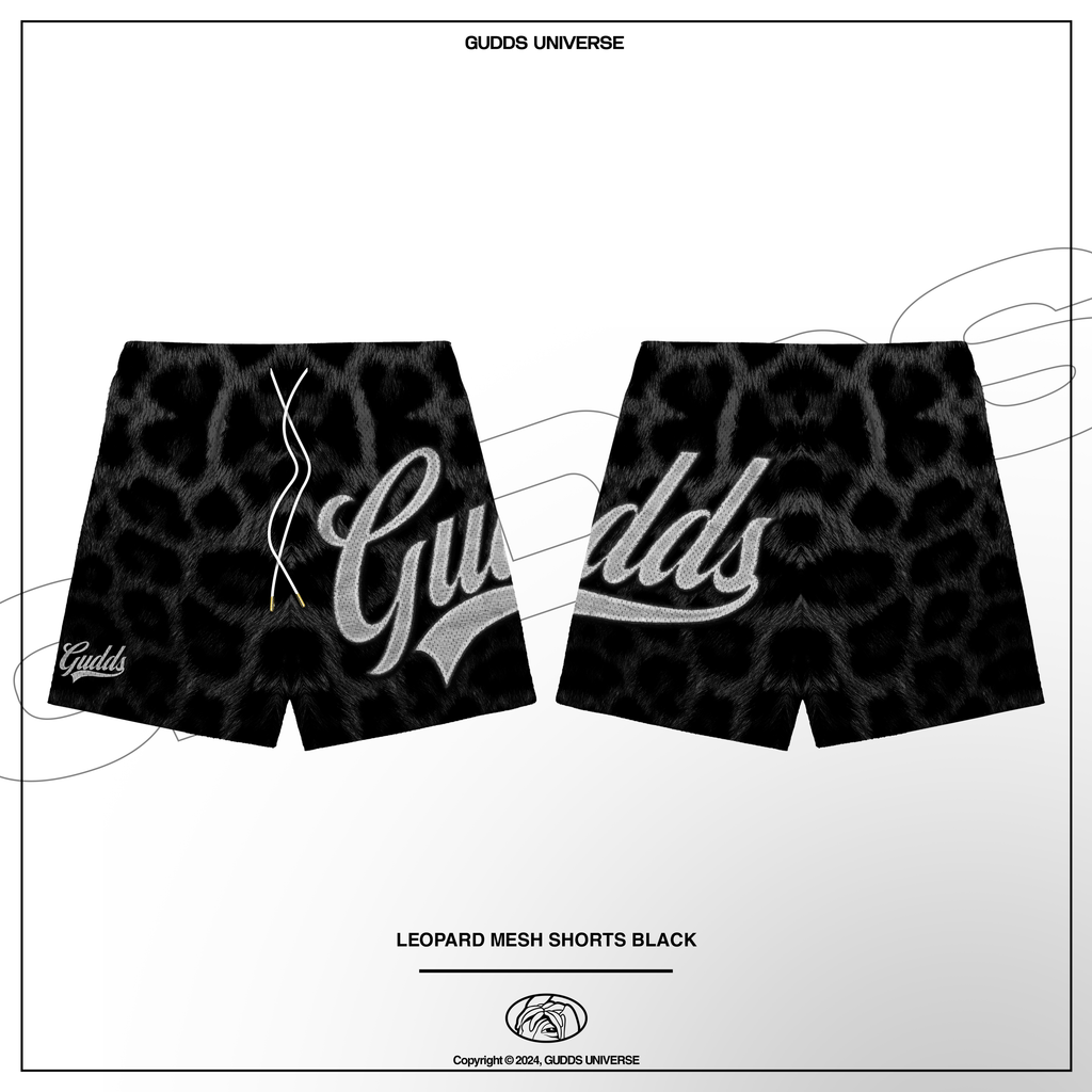 “LEOPARD” MESH SHORTS