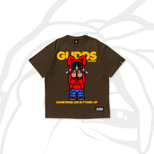 GUDDS UNIVERSE - “SLIFU” GRAPHIC TEE (BROWN)