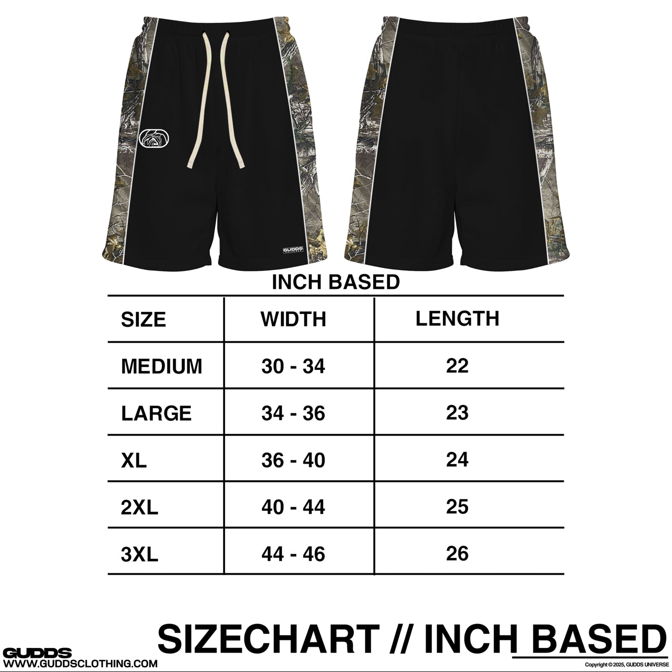 “SIDEZ CAMO CAPSULE” SWEATSHORTS