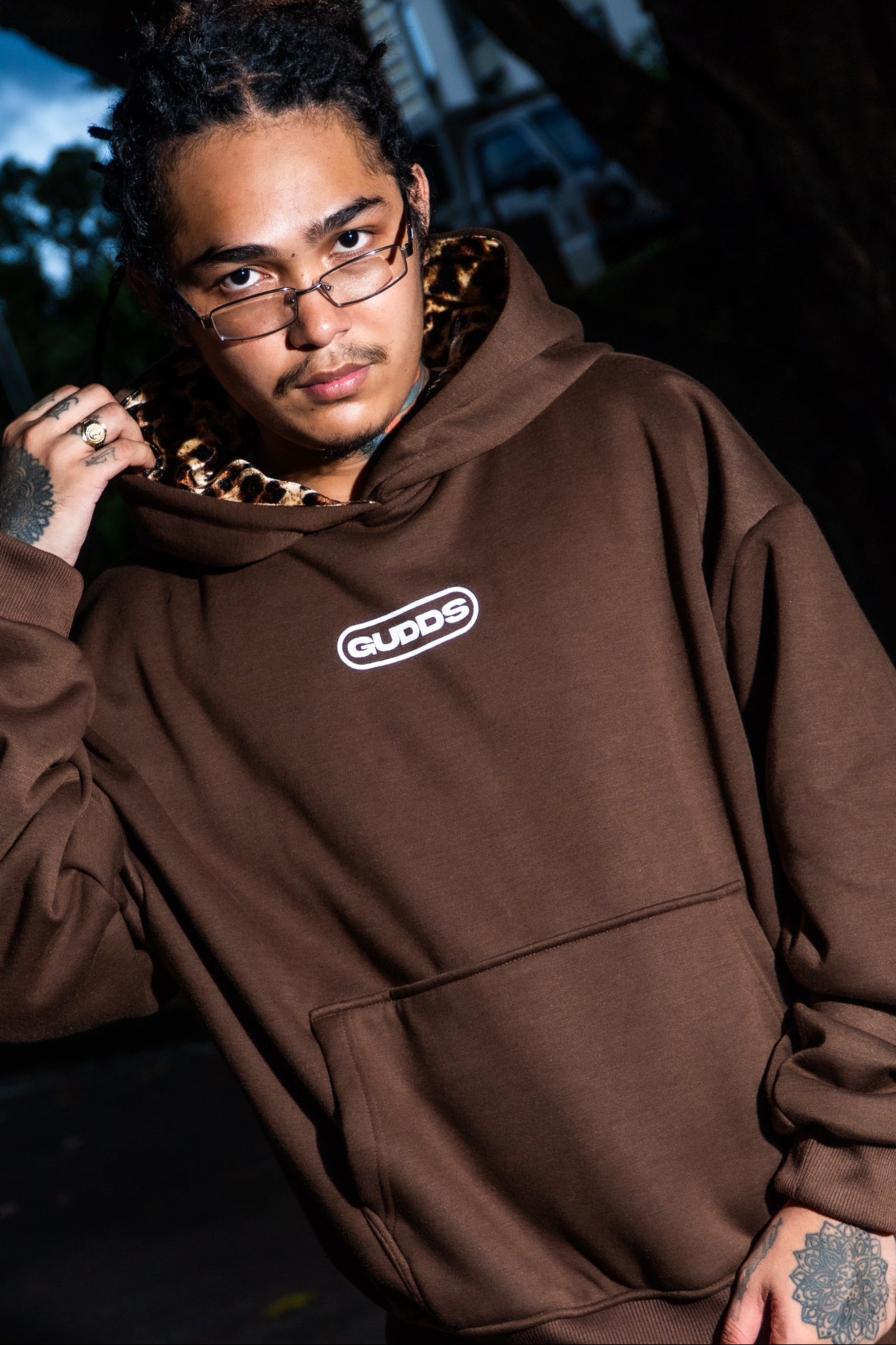 “LEOPARD 2 TONE” HYBRID HOODIE