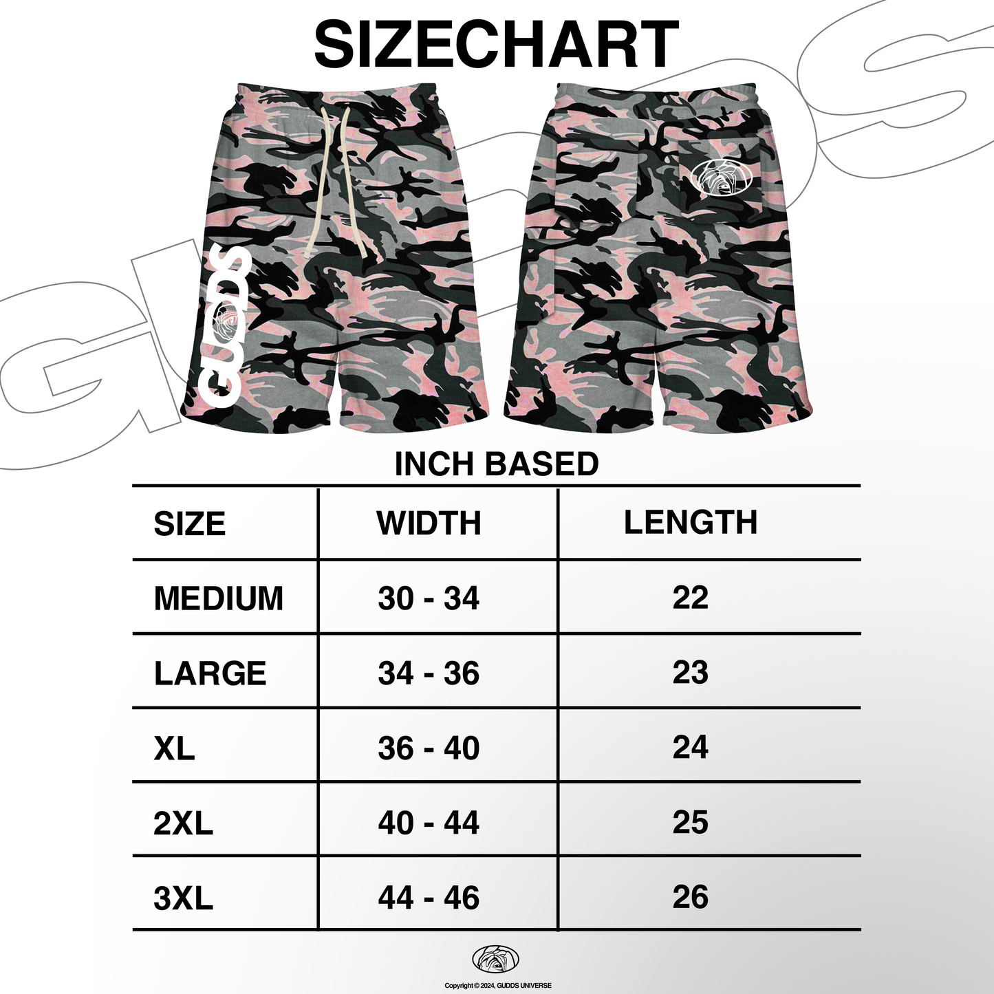 GUDDS UNIVERSE - “CAMO” CARPENTER SWEATJORTS