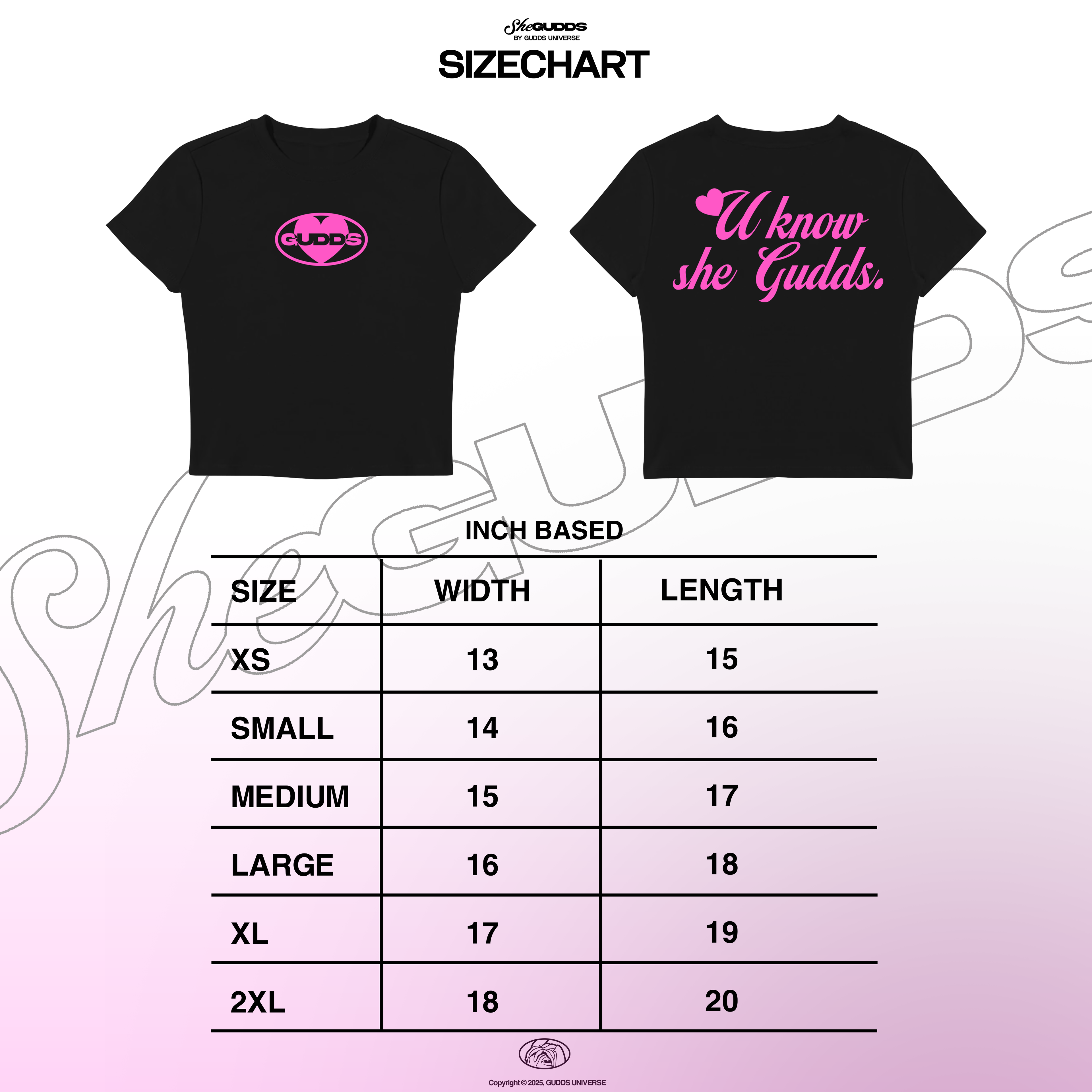 SheGUDDS  -  CROP “BABY TEE”  COLLECTION