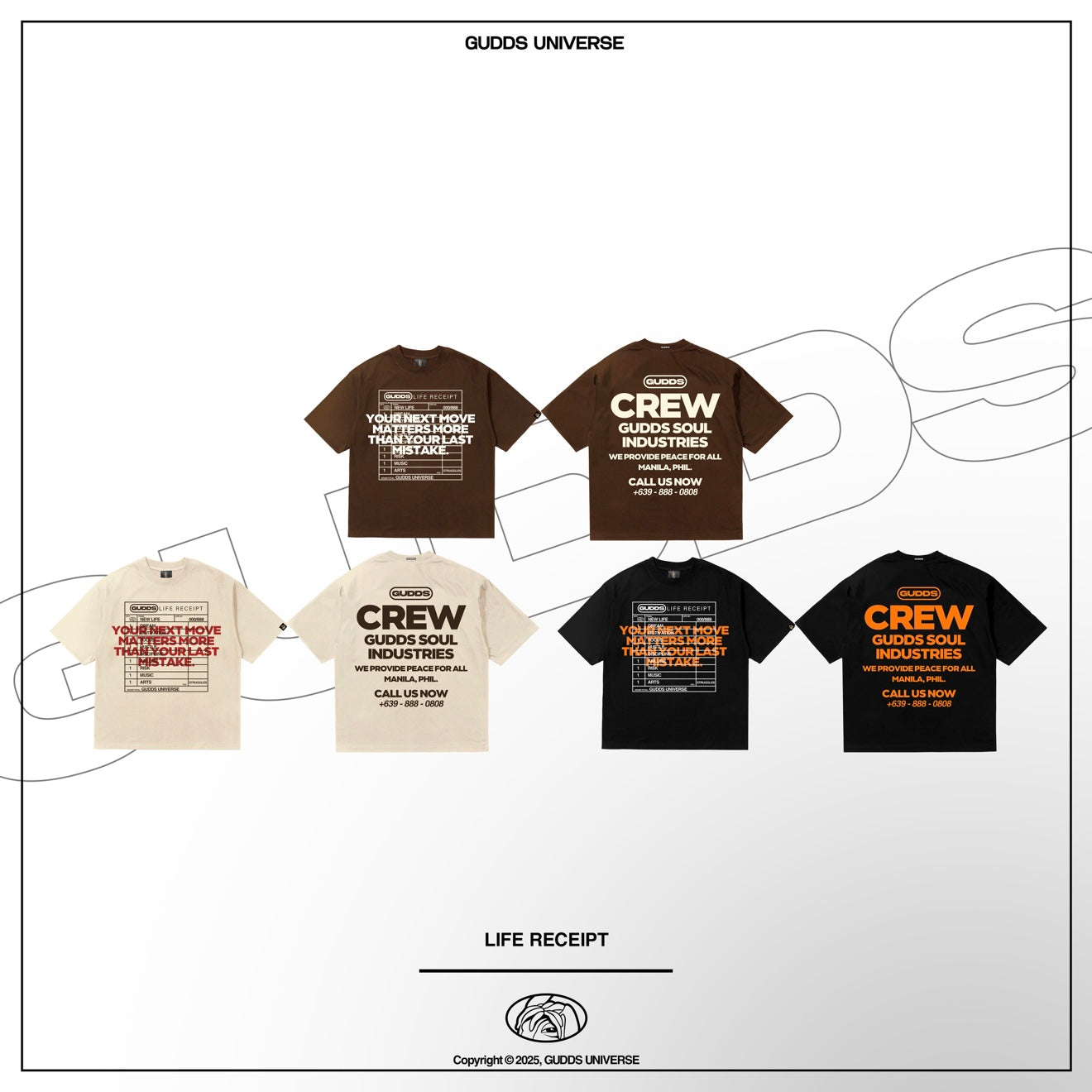 GUDDS UNIVERSE - “LIFE RECEIPT” GRAPHIC TEE