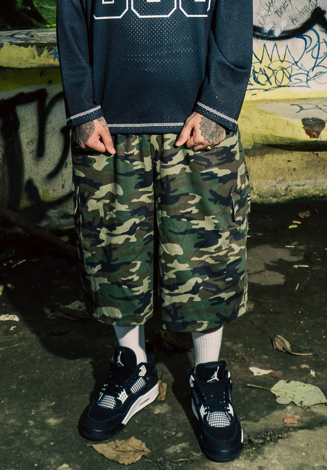 “CAMOU CARGO” SHORTS BAGGY FIT